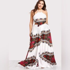 Boho Cutout Maxi Dress with Size 1X